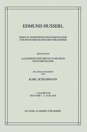 Ideen zu einer Reinen Phänomenologie und Phänomenologischen Philosophie - Cover