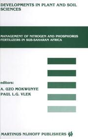 Management of Nitrogen and Phosphorus Fertilizers in Sub-Saharan Africa