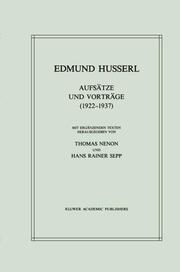 Aufsätze und Vorträge 1922-1937