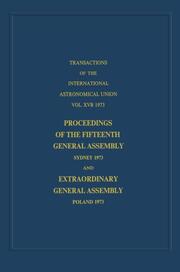 Transactions of the International Astronomical Union, Volume XVB