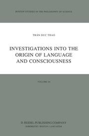 Investigations into the Origin of Language and Consciousness - Cover