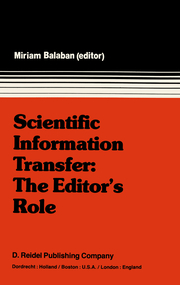 Scientific Information Transfer: The Editors Role