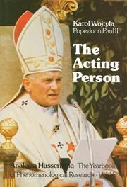 The Acting Person - Cover