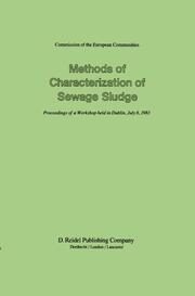 Methods of Characterization of Sewage Sludge - Cover