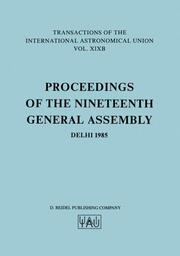 Transactions of the International Astronomical Union, Volume XIXB