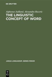 The Linguistic Concept of Word - Cover