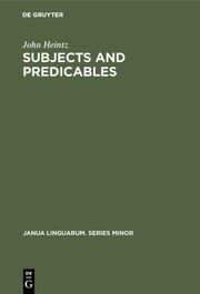 Subjects and Predicables