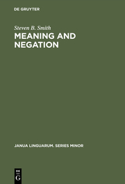 Meaning and Negation - Cover