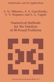 Numerical Methods for the Solution of Ill-Posed Problems