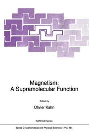 Magnetism: A Supramolecular Function - Cover
