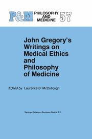 John Gregory's Writings on Medical Ethics and Philosophy of Medicine - Cover