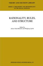 Rationality, Rules, and Structure - Cover