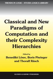 Classical and New Paradigms of Computation and their Complexity Hierarchies - Cover