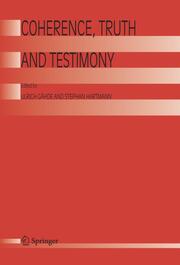 Coherence, Truth and Testimony - Cover