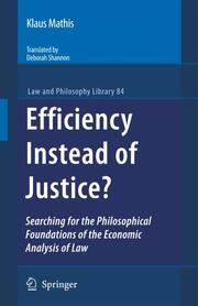 Efficiency Instead of Justice? - Cover