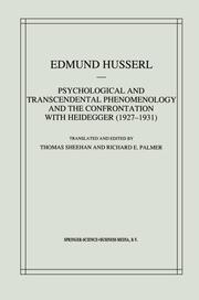 Psychological and Transcendental Phenomenology and the Confrontation with Heidegger (1927-1931) - Cover