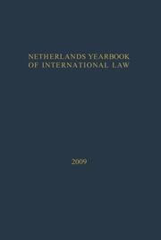 Netherlands Yearbook of International Law - 2009 - Cover