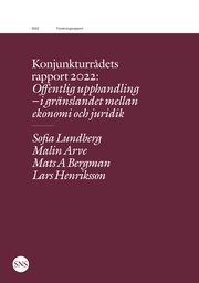 Konjunkturrådets rapport 2022: Offentlig upphandling - i gränslandet mellan ekonomi och juridik - Cover