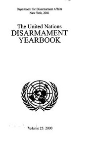 United Nations Disarmament Yearbook 2000