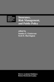 Insurance, Risk Management, and Public Policy - Cover