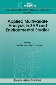 Applied Multivariate Analysis in SAR and Environmental Studies - Cover