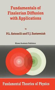 Fundamentals of Finslerian Diffusion with Applications - Cover