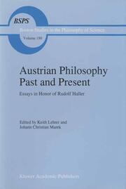 Austrian Philosophy Past and Present - Cover