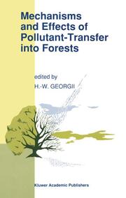 Mechanisms and Effects of Pollutant-Transfer into Forests - Cover