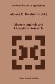 Discrete Analysis and Operations Research - Cover