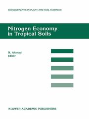 Nitrogen Economy in Tropical Soils