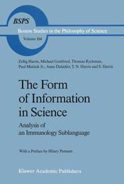 The Form of Information in Science - Cover
