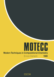 Modern Techniques in Computational Chemistry: MOTECC -89