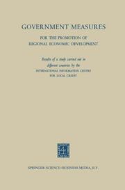 Government Measures for the Promotion of Regional Economic Development - Cover
