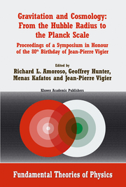 Gravitation and Cosmology: From the Hubble Radius to the Planck Scale - Cover