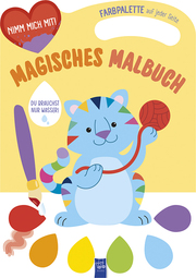 Magisches Malbuch - Cover gelb (Katze)
