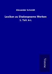 Lexikon zu Shakespeares Werken - Cover