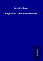 Augustinus' Lehre vom Wunder