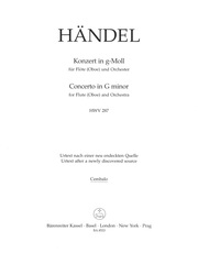Konzert für Flöte (Oboe) und Orchester g-Moll HWV 287