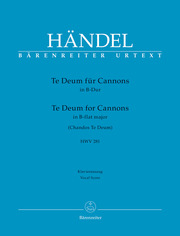 Te Deum für Cannons B-Dur HWV 281 - Klavierauszug - Cover