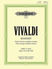 Konzert für Violine, Streicher und Basso continuo a-Moll op.3,6 RV 356, Klavierauszug