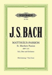 Matthäus Passion BWV 244 - Cover