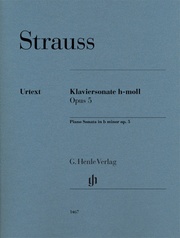 Richard Strauss - Klaviersonate h-moll op. 5 - Cover
