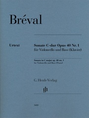 Jean-Baptiste Bréval - Sonate C-dur op. 40 Nr. 1 für Violoncello und Bass (Klavier) - Cover