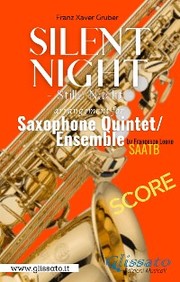 Silent Night - Saxophone Quintet (score)