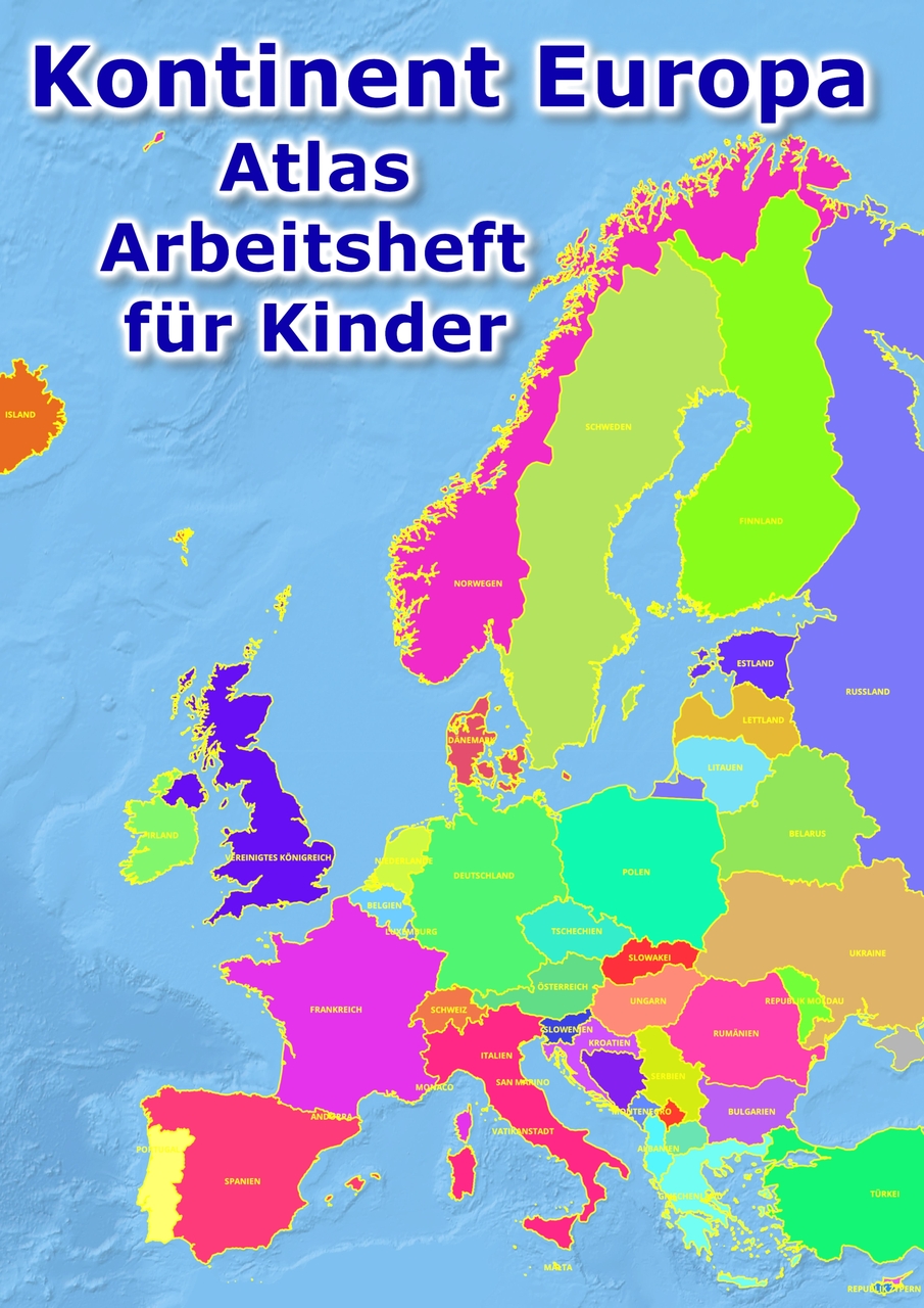 Kontinent Europa geographischer Atlas Arbeitsheft für Kinder (kartoniertes  Buch)