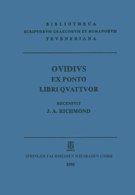 P.Ovidi Nasonis ex Ponto Libri Qvattvor (kartoniertes Buch)
