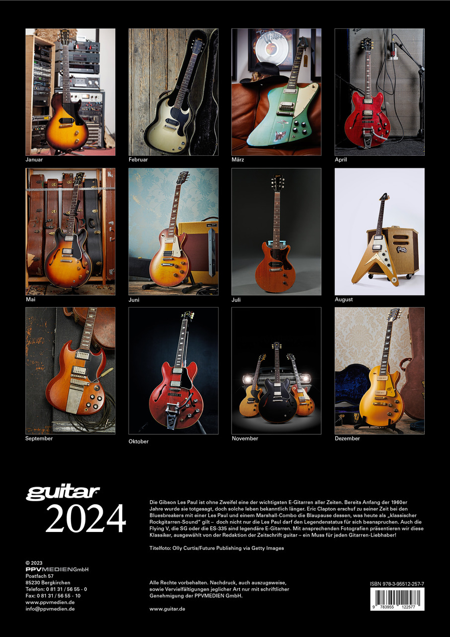 guitar Gibson der Kalender 2024 herr holgersson