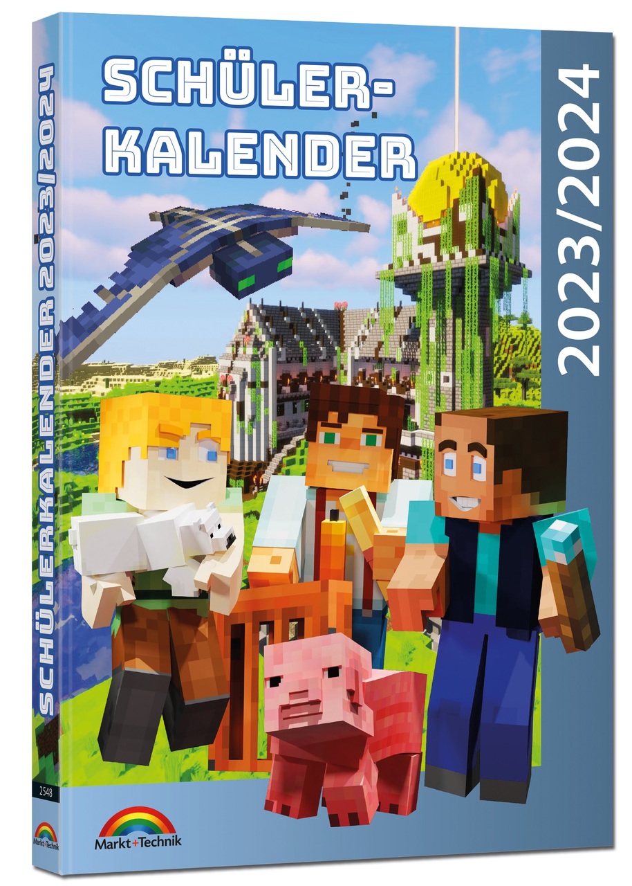 Minecraft Schülerkalender 2023/2024 (kartoniertes Buch)